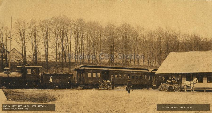 Postcard: Wilmington, Vermont, Railroad Station and Shafter Grove
